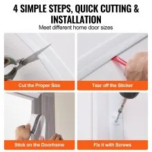VEVOR Garage Door Top and Sides Seal Strip 34 FT Universal Weather Stripping