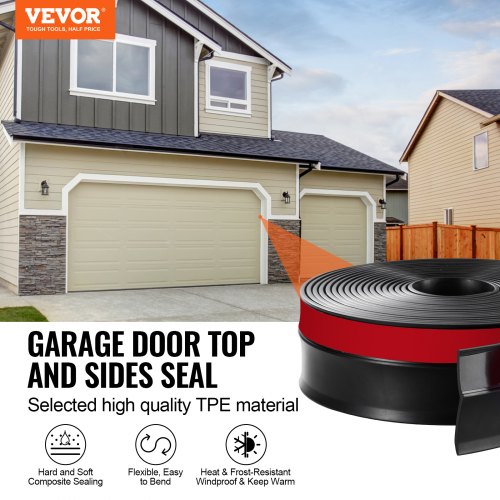 Joint d'étanchéité pour porte de garage STEIGNER 4m - 52mmx2mm - noir - Bricolage Joint d'étanchéité pour porte de garage STEIGNER 4m - 52mmx2mm - noir - Bricolage