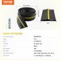 VEVOR Garage Door Threshold Seal Strip, 10 FT Universal Garage Door Floor Seal Strip with Adhesive, Garage Door Bottom Weatherproof Strip, Upgraded Thick PVC DIY Weather Stripping Replacement, Black