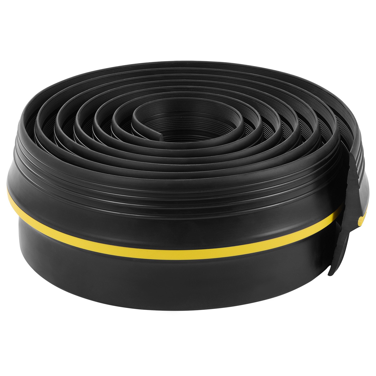 VEVOR Garage Door Threshold Seal Strip, 10 FT Universal Garage Door Floor Seal Strip with Adhesive, Garage Door Bottom Weatherproof Strip, Upgraded Thick PVC DIY Weather Stripping Replacement, Black