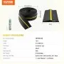VEVOR Garage Door Threshold Seal Strip, 12 FT Universal Garage Door Floor Seal Strip with Adhesive, Garage Door Bottom Weatherproof Strip, Upgraded Thick PVC DIY Weather Stripping Replacement, Black