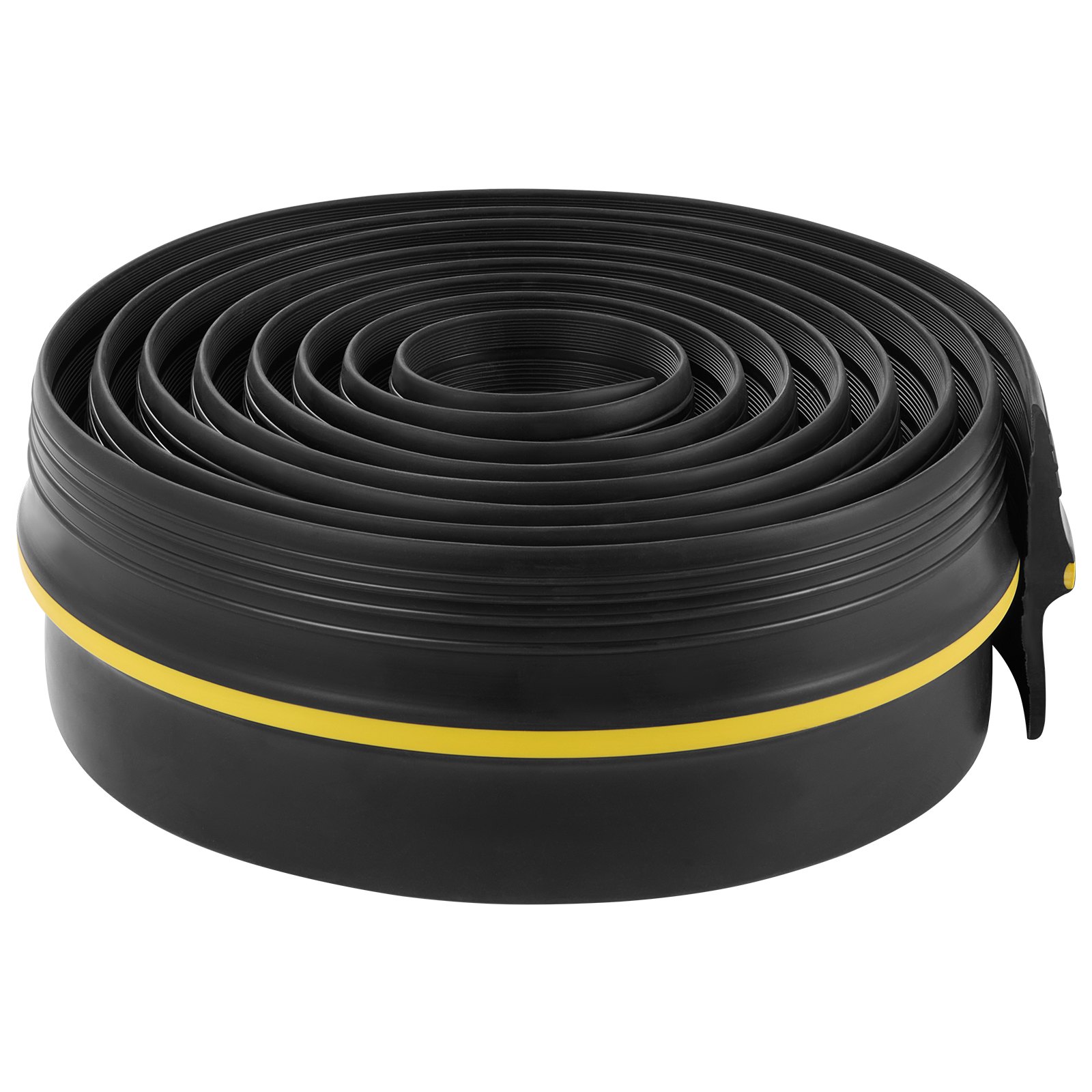 VEVOR Garage Door Threshold Seal Strip, 12 FT Universal Garage Door Floor Seal Strip with Adhesive, Garage Door Bottom Weatherproof Strip, Upgraded Thick PVC DIY Weather Stripping Replacement, Black