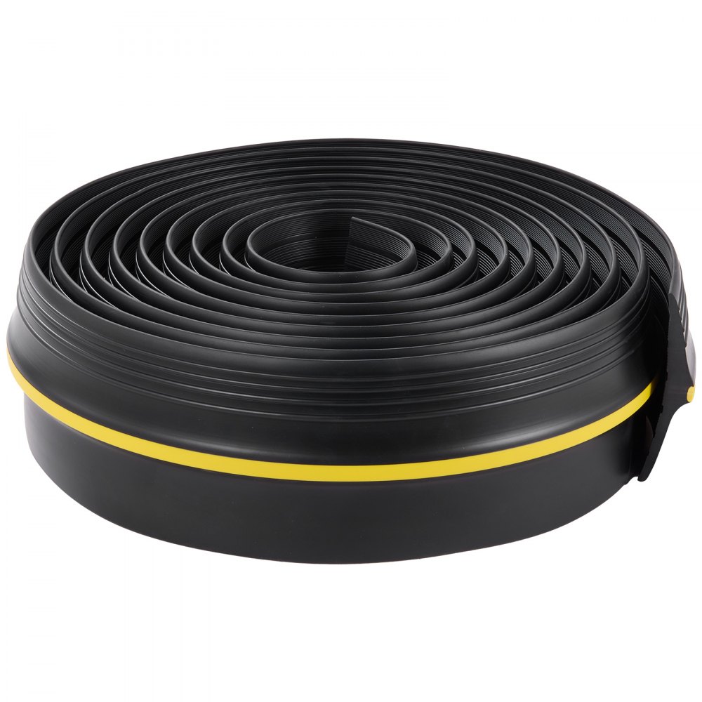 VEVOR Garage Door Threshold Seal Strip, 16.5 FT Universal Garage Door Floor Seal Strip with Adhesive, Garage Door Bottom Weatherproof Strip, Upgraded Thick PVC DIY Weather Stripping Replacement, Black