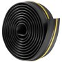 VEVOR Garage Door Threshold Seal Strip, 16.5 FT Universal Garage Door Floor Seal Strip with Adhesive, Garage Door Bottom Weatherproof Strip, Upgraded Thick PVC DIY Weather Stripping Replacement, Black