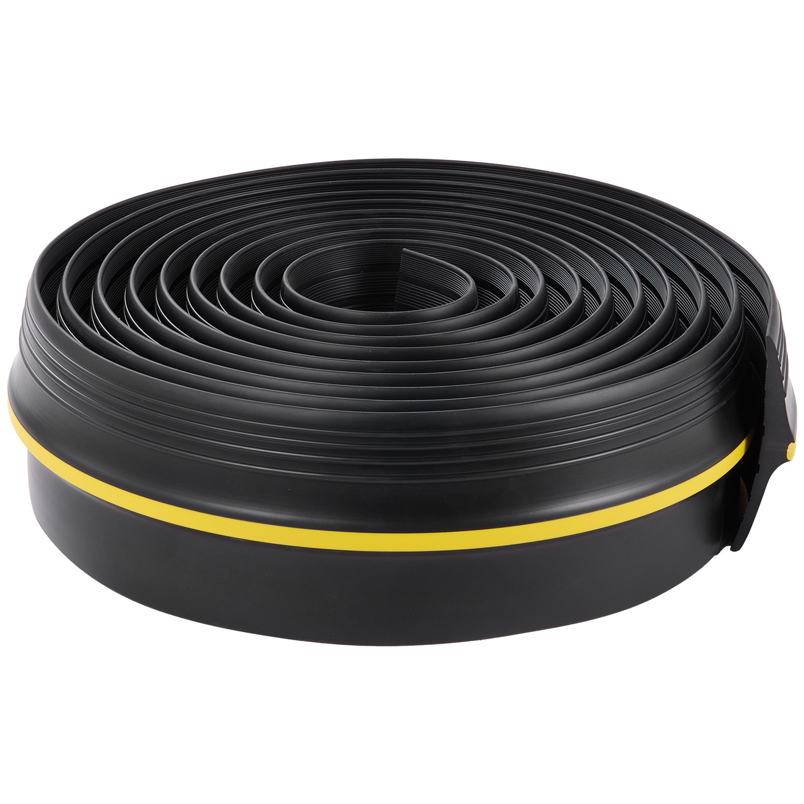 VEVOR Garage Door Threshold Seal Strip, 16.5 FT Universal Garage Door Floor Seal Strip with Adhesive, Garage Door Bottom Weatherproof Strip, Upgraded Thick PVC DIY Weather Stripping Replacement, Black
