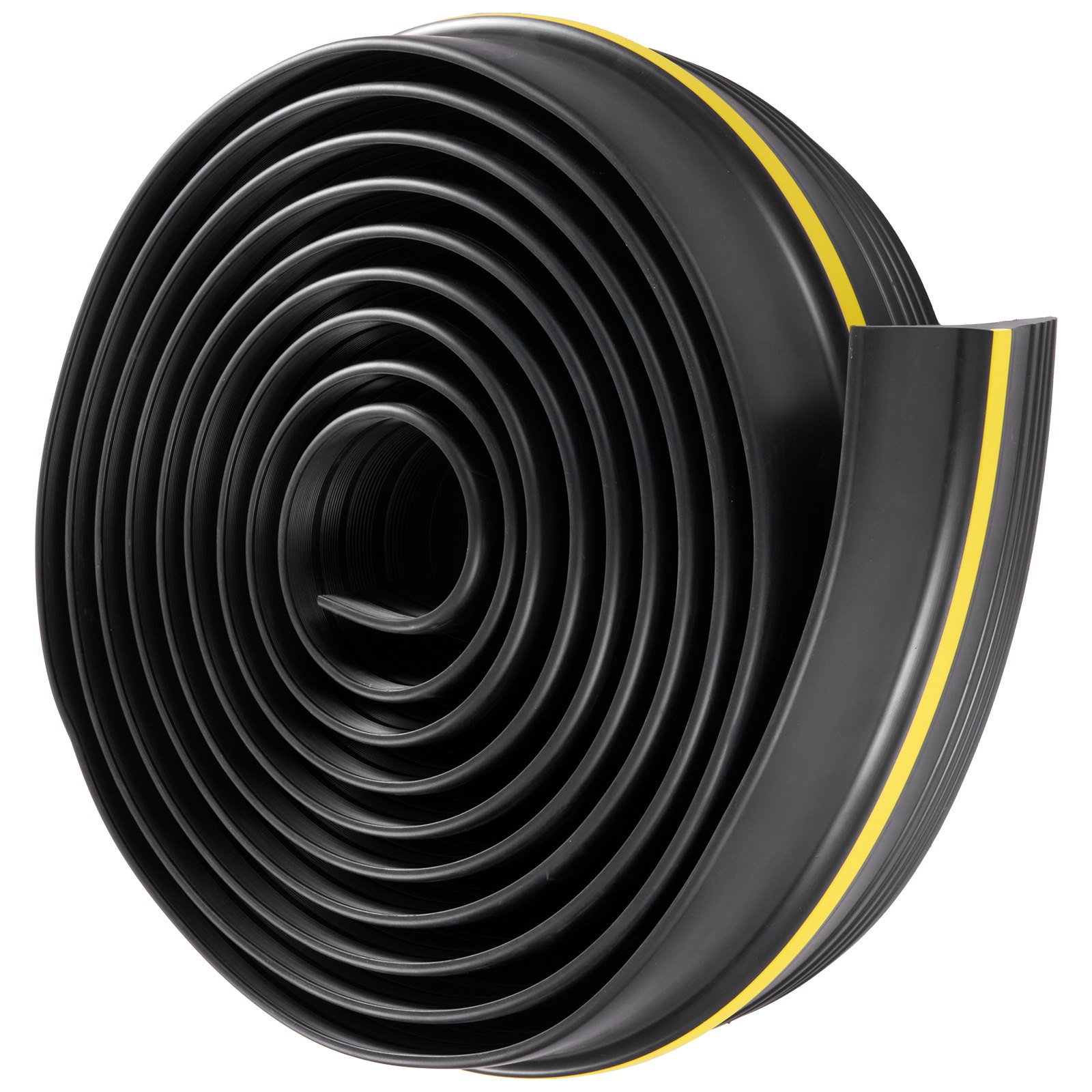 VEVOR Garage Door Threshold Seal Strip, 16.5 FT Universal Garage Door Floor Seal Strip with Adhesive, Garage Door Bottom Weatherproof Strip, Upgraded Thick PVC DIY Weather Stripping Replacement, Black