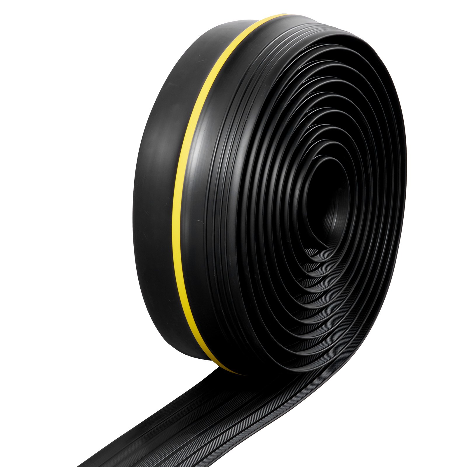 VEVOR Garage Door Threshold Seal Strip, 16.5 FT Universal Garage Door Floor Seal Strip with Adhesive, Garage Door Bottom Weatherproof Strip, Upgraded Thick PVC DIY Weather Stripping Replacement, Black
