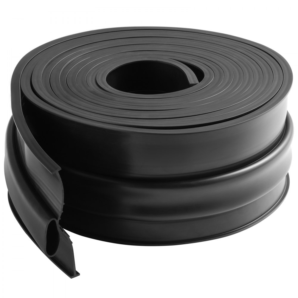 VEVOR Garage Door Threshold and Bottom Seals Kit, 406 mm U Shape+O Ring Universal Garage Door Bottom Seal Weatherstrip PVC, Combine with Weatherproof Garage Threshold Seal Strip with Adhesive, Black