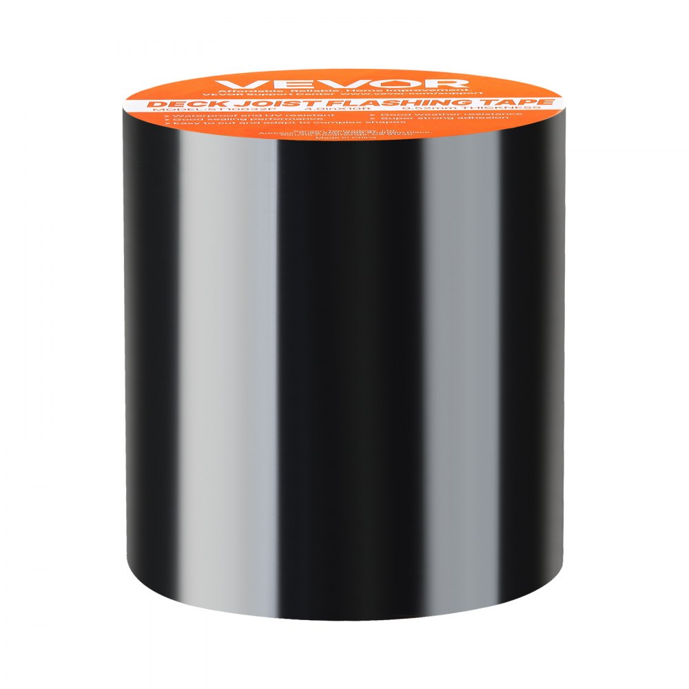 VEVOR Waterproof Patch and Seal Tape, 4 inch x 10 ft, Pack of 2, Weather-Resistant Waterproof Tape for Leaks and Repairs, Peel and Stick Easy Indoor and Outdoor Use for Roof, Wall, and Pipe, Black