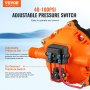VEVOR Water Diaphragm Pump, 12V DC, 5.5 GPM Flow, 70 PSI Rated Pressure (40-100 PSI Adjustable), 1/2" MNPT Self Priming Sprayer Pump with Pressure Switch for RV Camper Marine Boat Lawn, FCC Certified