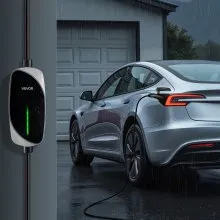 Level 1/2 Tesla Charger 16A Portable EV Charger 25 ft Cable 120V-240V NEMA 6-20P