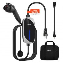 Level 1&2 EV Charger 16A Portable Charger 120V 240V 25 ft Cable LED Indicator