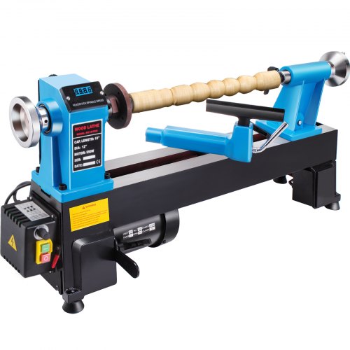 VEVOR Wood Lathe 12 x 18 Inch,Bench Top Heavy Duty Wood Lathe Variable Speed 500-3800 RPM, Mini Wood Lathe Regulation Digital Display