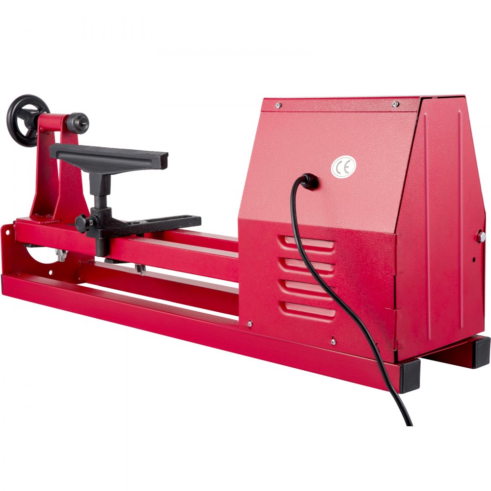 VEVOR Bench top Wood Lathe 14" x 20", Power Wood Lathe 4 Speeds 1100/1600/2300/3400 RPM, Small Mini Lathe 120V, Wood Turning Lathe with Three Chisels and Wrenches, Table Lathe for Wood Working