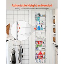 10-Tier Over the Door Pantry Organizer Hanging Storage Rack Adjustable Kitchen