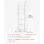 VEVOR Over the Door Pantry Organizer, 6-Tier Pantry Organization and Storage, Heavy-Duty Steel Hanging Spice Rack, Adjustable Wall Seasoning Shelves, for Home Kitchen Laundry Room Bathroom, White