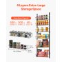 6-Tier Over the Door Pantry Organizer Hanging Storage Rack Adjustable Kitchen