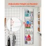 VEVOR Over the Door Pantry Organizer, 8-Tier Pantry Organization and Storage, Heavy-Duty Steel Hanging Spice Rack, Adjustable Wall Seasoning Shelves, for Home Kitchen Laundry Room Bathroom, White