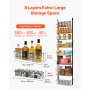VEVOR 8-Tier Over the Door Pantry Organizer Hanging Storage Rack Adjustable