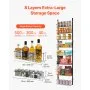 VEVOR 8-Tier Over the Door Pantry Organizer Hanging Storage Rack Adjustable