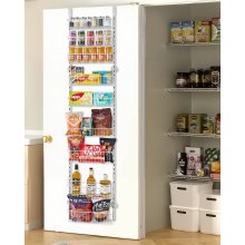 9-Tier Over the Door Pantry Organizer Hanging Storage Rack Adjustable Kitchen