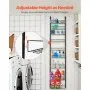VEVOR Over the Door Pantry Organizer, 9-Tier Pantry Organization and Storage, Heavy-Duty Steel Hanging Spice Rack, Adjustable Wall Seasoning Shelves, for Home Kitchen Laundry Room Bathroom, Black