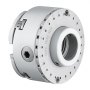 VEVOR lathe chuck with adjustable jaws and hexagonal socket on the side, engraved with max rpm 3000.
