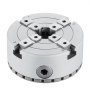 VEVOR lathe chuck with four jaws in silver finish.