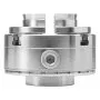 VEVOR 4 Inch Wood Lathe Chuck, 4-Jaw, Self-Centering Wood Turning Chuck Set with 1" x 8TPI Thread & Adapter, Round Jaws, Step Jaws, Thickened Nickel-Plated, High-Hardness Steel, for Woodworking Lathe
