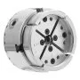 VEVOR 4 Inch Wood Lathe Chuck, 4-Jaw, Self-Centering Wood Turning Chuck Set with 1" x 8TPI Thread & Adapter, Round Jaws, Step Jaws, Thickened Nickel-Plated, High-Hardness Steel, for Woodworking Lathe