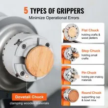 VEVOR KP965 Lathe Chuck, 4-Jaw 3.75" Diameter, Metal Lathe Chuck Turning Machine Accessories with 5 Sets of Jaws, Self-centering Tool, for Precision Machining, Grinding Machines, Milling Machines