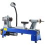 12" X 18" Mini Wood Lathe 550w W/led Light Variable Speed Accurate Low Noise