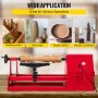 VEVOR Wood Lathe, Woodturning Lathe 14 Inch x 20 Inch , 4 Speeds 1100/1600/2300/3400 RPM Small Wood Lathe, 220V 400W Wood Turning Lathe Machine with Three Chisels and Wrenches