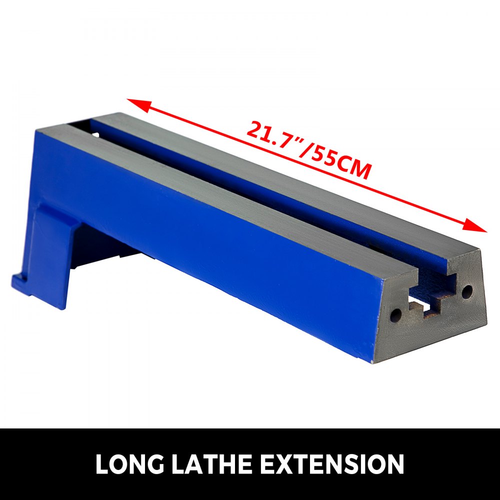 VEVOR Wood Lathe Bed Extension 21.7"/550mm x 4.3"/11mm Lathe Extension Cast Iron for 12 by 18-Inch Lathes