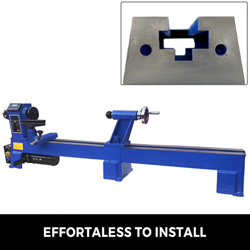 VEVOR Wood Lathe Bed Extension 21.7"/550mm x 4.3"/11mm Lathe Extension Cast Iron for 12 by 18-Inch Lathes