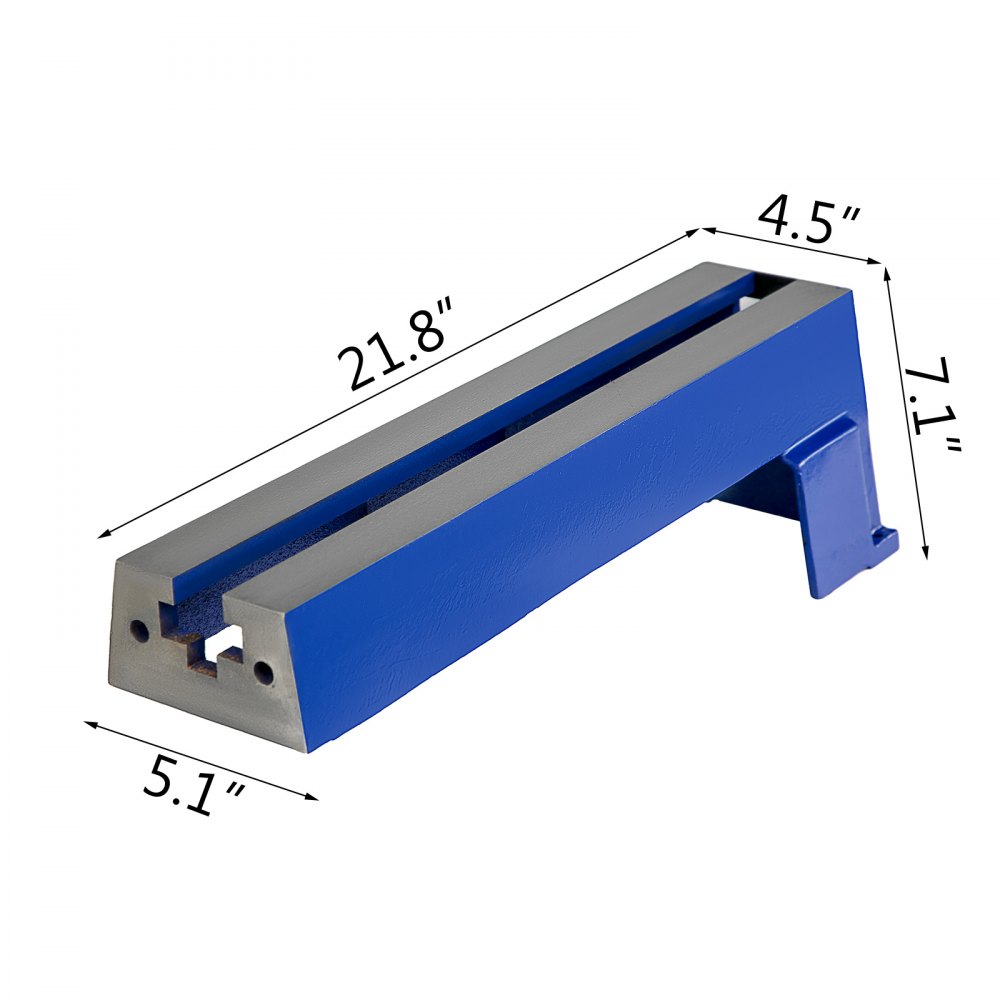 VEVOR Wood Lathe Bed Extension 21.7"/550mm x 4.3"/11mm Lathe Extension Cast Iron for 12 by 18-Inch Lathes
