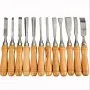 VEVOR 12-Piece Wood Lathe Chisel Set, 3.75" Blade, Woodworking & Carving Tools with Wooden Case for Furniture & Root Crafting