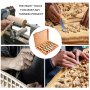 VEVOR Woodworking 12pcs Lathe Chisel，Wood Carving Hand Chisel 3-3/4Inch Blade Length, Wood Turning Tools with Wooden Storage Case, for Wood Carving Root Carving Furniture Carving Lathes