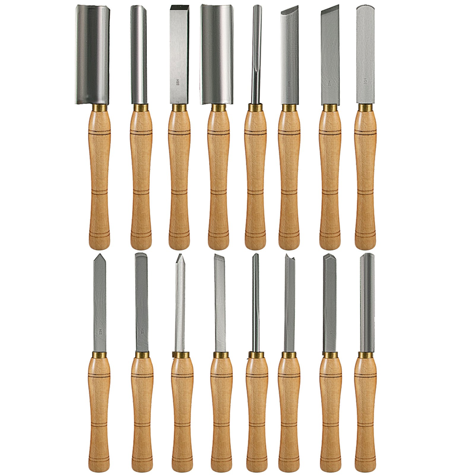 Juego de cinceles para torno de madera, 16 Uds., torno para carpintería, cincel, herramientas de torneado, caja de madera