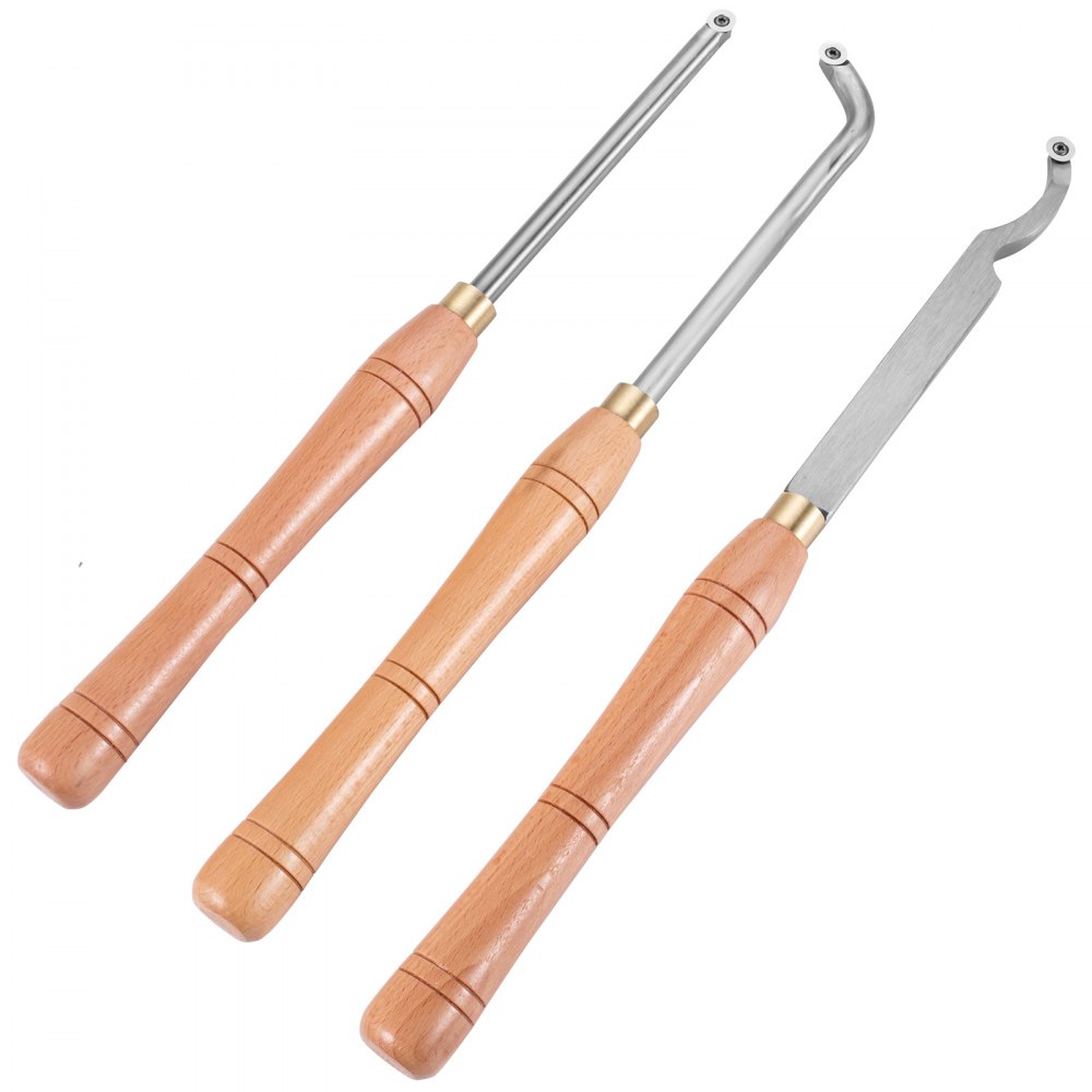 Wood Turning Tools For Lathe, Carbide Lathe Tools 3 Pcs, Turning Lathe Chisels