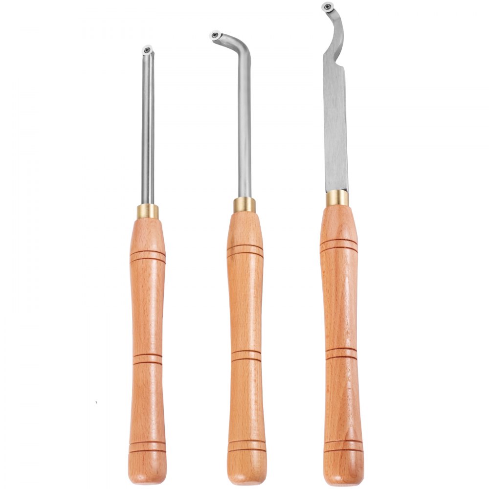 Wood Turning Tools For Lathe, Carbide Lathe Tools 3 Pcs, Turning Lathe Chisels