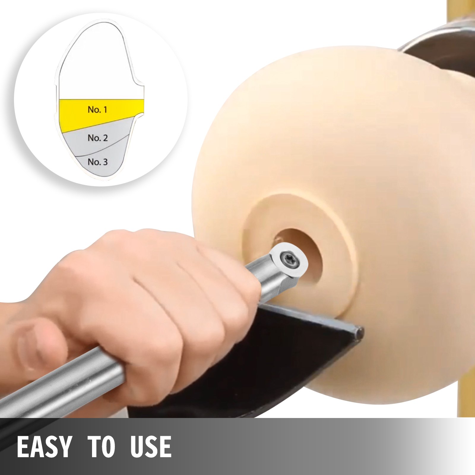 Wood Turning Tools For Lathe, Carbide Lathe Tools 3 Pcs, Turning Lathe Chisels