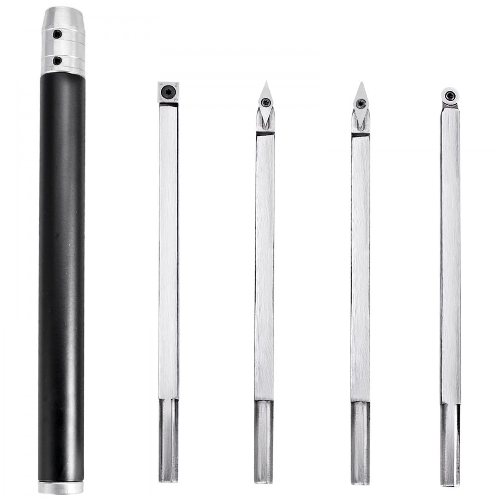 Wood Turning Tools For Lathe, Carbide Lathe Tools 4 Pcs, Turning Lathe Chisels