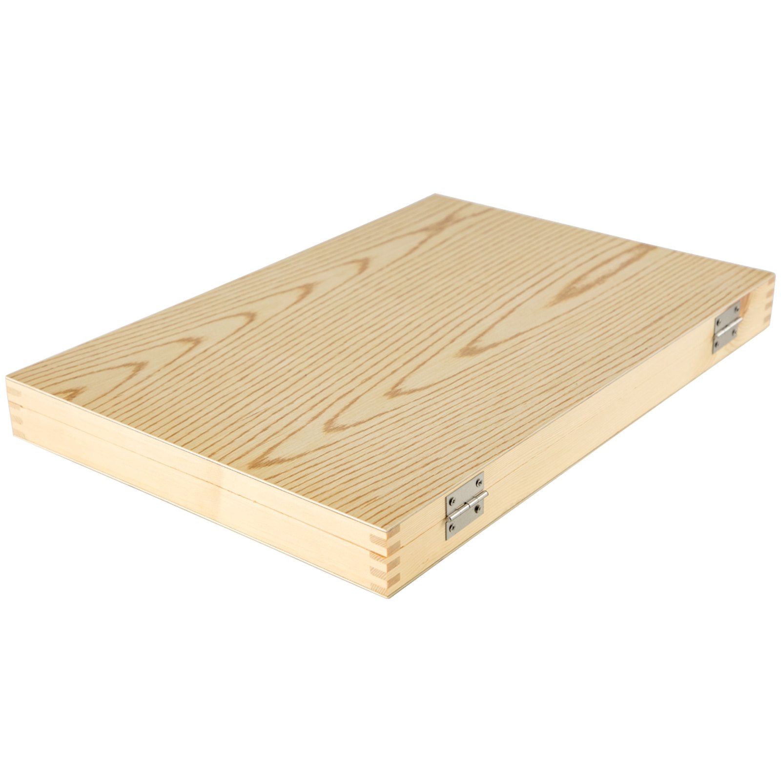 wooden storage case with metal hinges for VEVOR woodworking lathe chisel set.