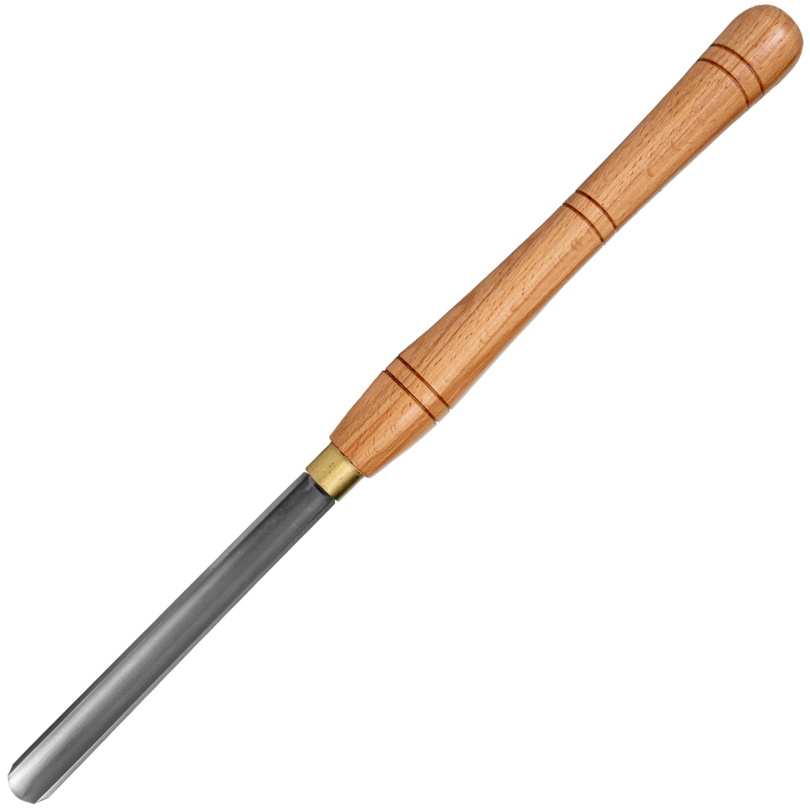 VEVOR woodworking lathe chisel with wooden handle and steel blade.
