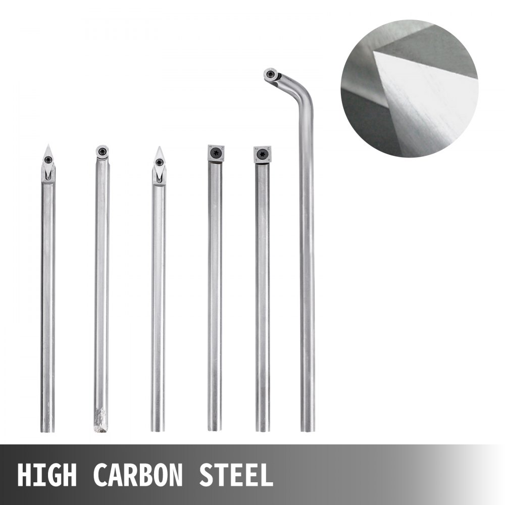 Wood Turning Tools For Lathe, Carbide Lathe Tools 6 Pcs, Turning Lathe Chisels