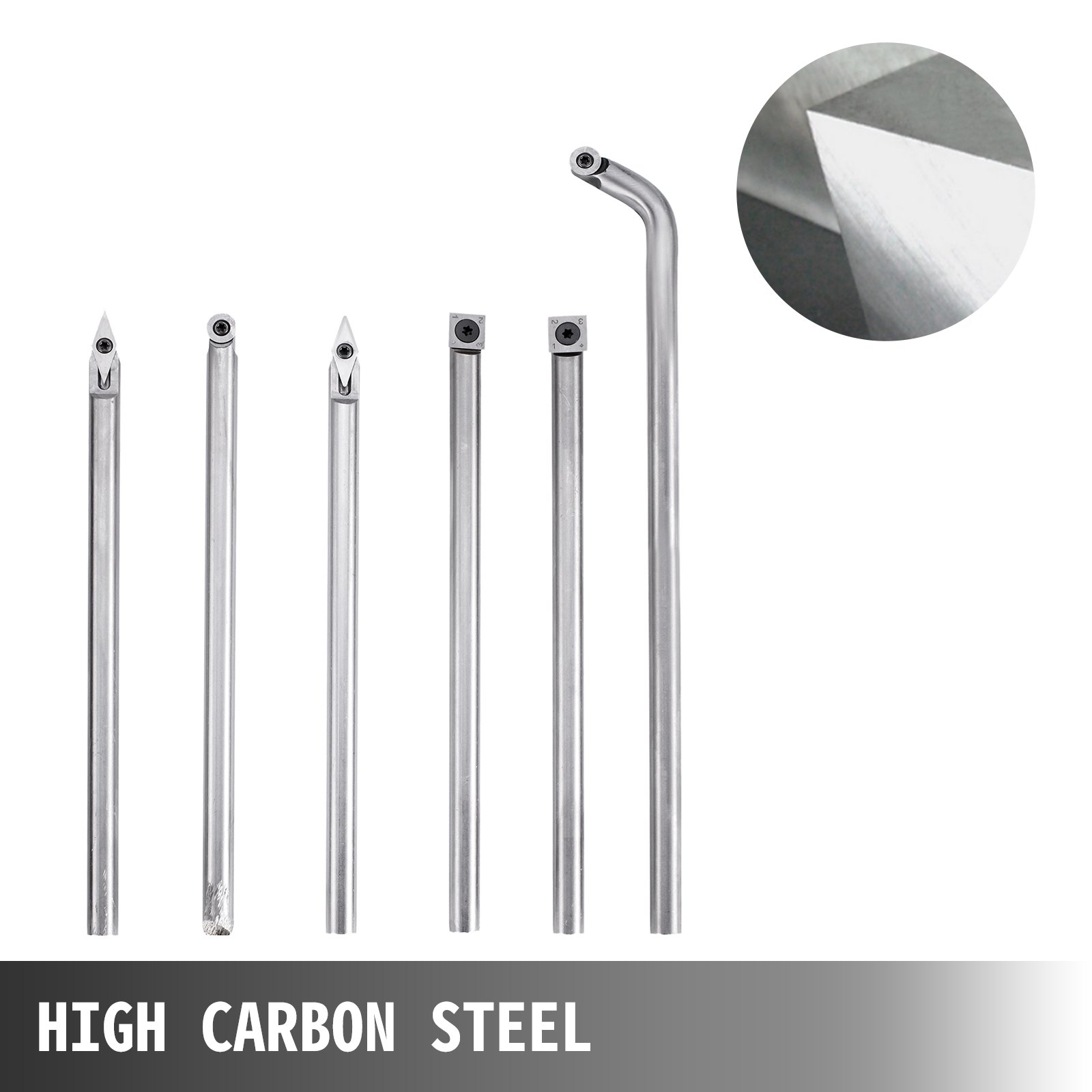 Wood Turning Tools For Lathe, Carbide Lathe Tools 6 Pcs, Turning Lathe Chisels