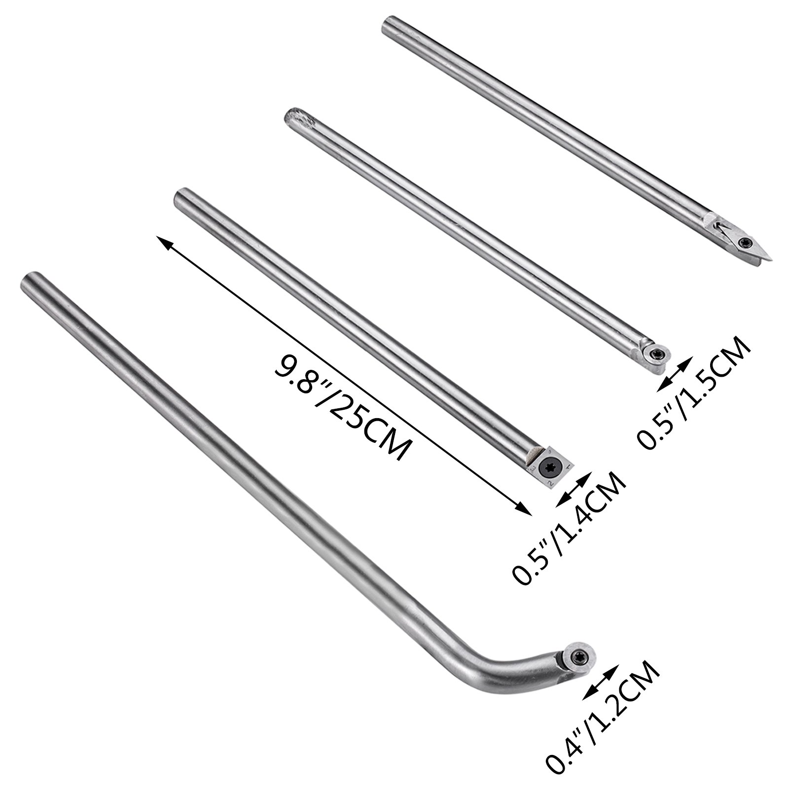 Wood Turning Tools For Lathe, Carbide Lathe Tools 6 Pcs, Turning Lathe Chisels