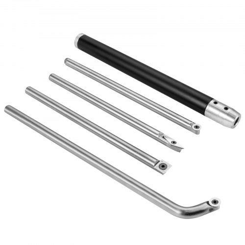VEVOR Wood Turning Tools for Lathe 4 PCS Set, Carbide Lathe Tools with Diamond Shape, Round, Square Cutters Replaceable Turning Lathe Chisels with a Grip Handle Lathe Tools for Craft DIY Hobbyists
