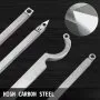 VEVOR wood turning tools made of high carbon steel on dark wood background.